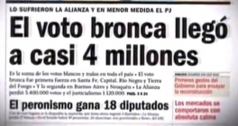 En los comicios legislativos de 2001, el voto bronca logra porcentajes destacados En los comicios legislativos de 2001, el voto bronca logra porcentajes destacados