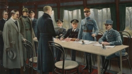 En un vagón de tren en Compiègne, el Imperio alemán se rinden ante los Aliados En un vagón de tren en Compiègne, el Imperio alemán se rinden ante los Aliados