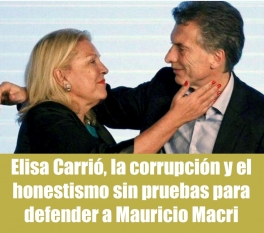Elisa Carrió, la corrupción y el honestismo sin pruebas para defender a Mauricio Macri