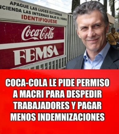 Ni Coca Cola se salva del desastre de Macri: presentó un procedimiento preventivo de crisis