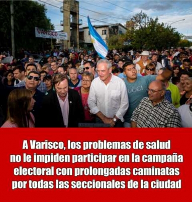 Por su salud, Varisco puede recorrer las seccionales en campaña y cantar la marchita pero no puede sentarse en el banquillo de la justicia