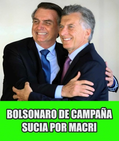 Campaña sucia internacional: Bolsonaro atacó a Alberto Fernández y defendió a Macri