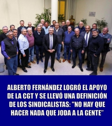 La CGT anunció su respaldo electoral al Peronismo