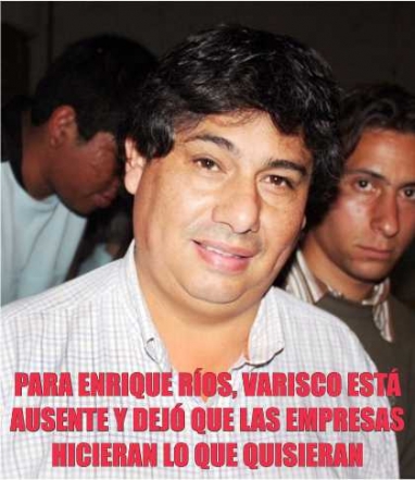 Para Enrique Ríos, el intendente Varisco está ausente y dejó que las empresas hicieran lo que quisieran