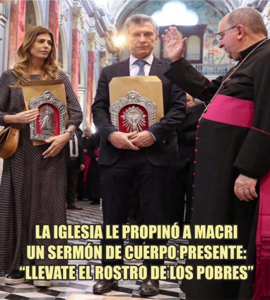 La Iglesia le propinó a Macri un sermón de cuerpo presente: “Llevate el rostro de los pobres”