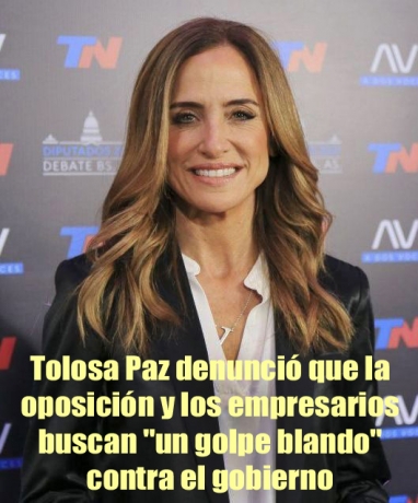 Tolosa Paz denunció que la oposición y los empresarios buscan un golpe blando contra el gobierno