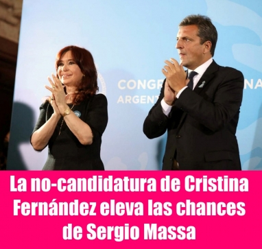 La no-candidatura de Cristina Fernández eleva las chances de Sergio Massa