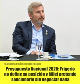 La Cámara de Diputados de la Nación reanudó el debate del Presupuesto 2025 en comisión, pero las negociaciones continúan puertas fuera y tienen como protagonistas a los gobernadores, que pujan por fondos coparticipables, obras y envíos a las cajas de jubilaciones no transferidas. Aunque aún faltan cerrar acuerdos, el gobierno de los Hermanos Milei procura que se firme el dictamen tal como lo envió y llevarlo al recinto sin concesiones a las provincias. ¿Se permitirá Rogelio Frigerio expresar algún disenso democrático?