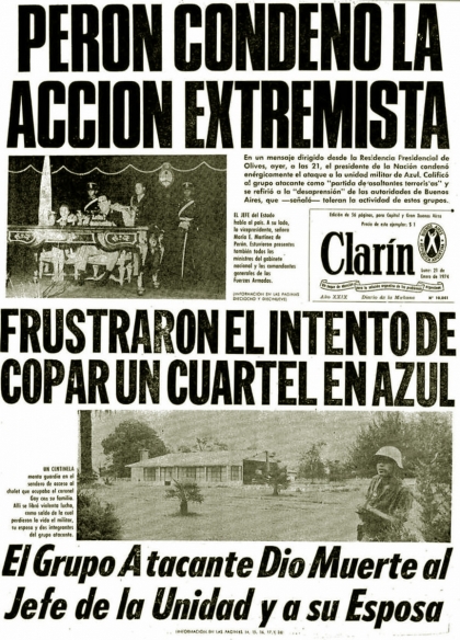 Intento de asalto guerrillero a la guarnición militar de Azul