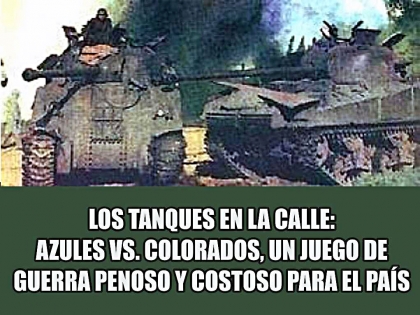 Triunfo de los militares azules sobre los colorados