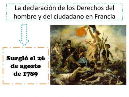 En Francia, la Asamblea Constituyente de 1789 aprueba la Declaración de los Derechos del Hombre y del Ciudadano