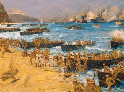 En la Primera Guerra Mundial, comienza la Batalla de Galípoli