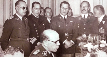 El coronel Juan Perón, Ministro de Guerra de la Revolución de 1943