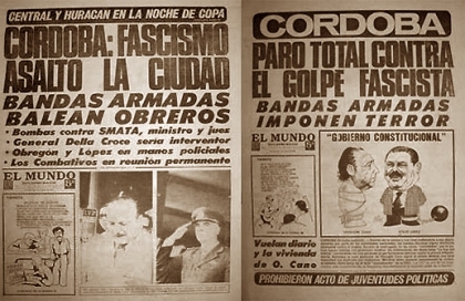 El 27 de febrero de 1974, un Jefe de Policía facho derrocó a un Gobernador Peronista