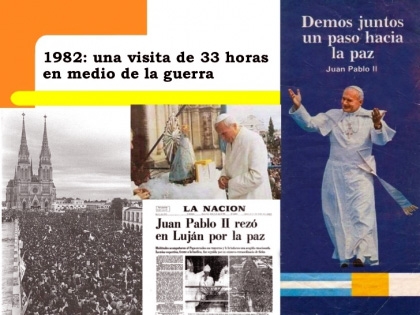 El papa Juan Pablo II visitó la Argentina en el marco de la Guerra de Malvinas