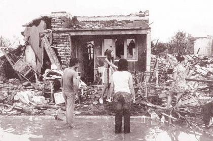 El tornado desbastador de San Justo en 1973