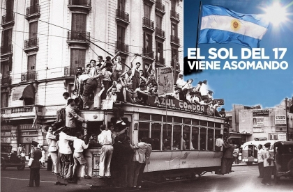 El 16 de octubre de 1945, la CGT declara un Paro General Nacional por la libertad de Perón