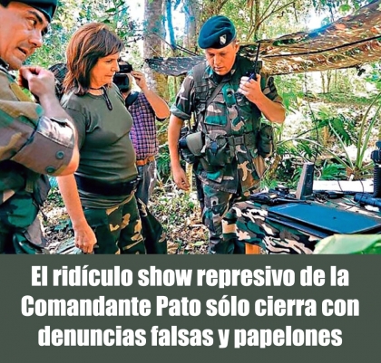 El ridículo show represivo de la Comandante Pato sólo cierra con denuncias falsas y papelones