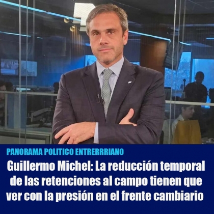 Guillermo Michel: La reducción temporal de las retenciones al campo tienen que ver con la presión en el frente cambiario 