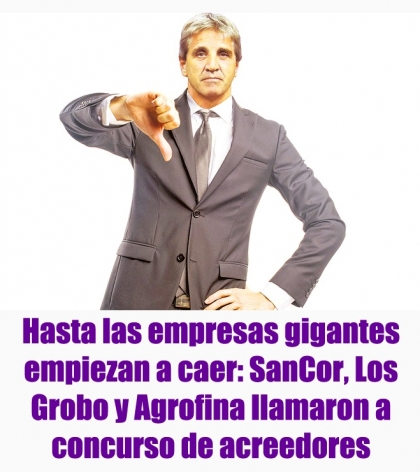 Hasta las empresas gigantes empiezan a caer: SanCor, Los Grobo y Agrofina llamaron a concurso de acreedores