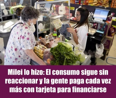 Milei lo hizo: El consumo sigue sin reaccionar y la gente paga cada vez más con tarjeta para financiarse