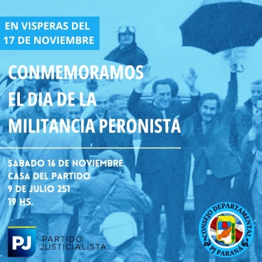 Conmemoración del Día del Militante en Paraná