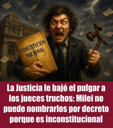La Justicia le bajó el pulgar a los jueces truchos: Milei no puede nombrarlos por decreto porque es inconstitucional