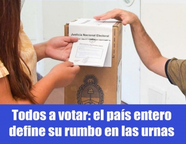 Todos a votar: el país entero define su rumbo en las urnas
